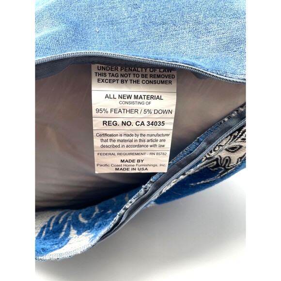 NEW Sherry Kline 22 inch Dragonette Pillow Sapphire ~ $130 - Picture 10 of 10